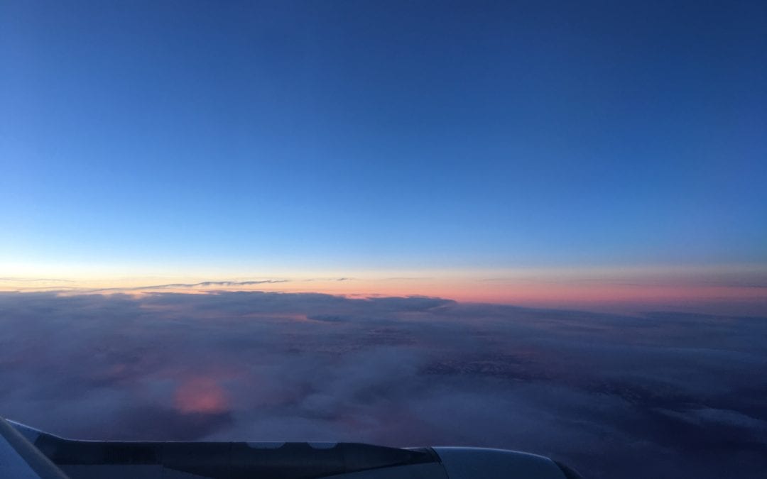 Soaring alongside dawn, Delhi to Rome – January 2019