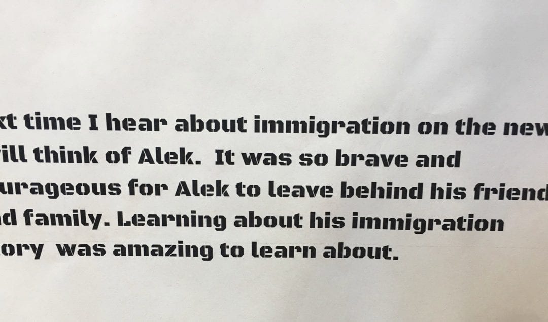 Family Immigration History, Jenkins Elementary, Scituate, Massachusetts – December 2019